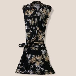 Size Small Black Floral RIPE MIDI